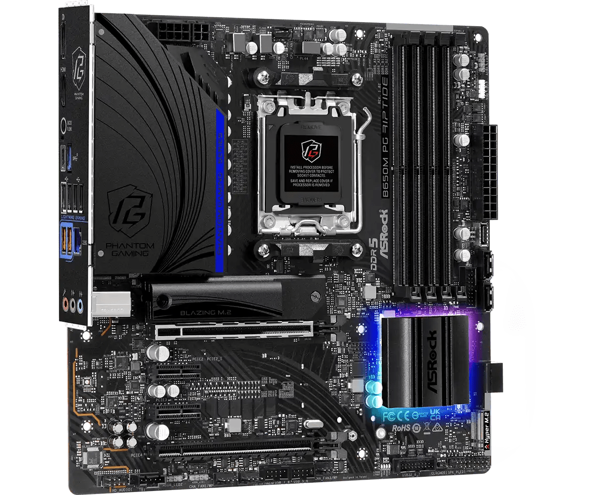 ASRock B650M PG Riptide AMD AM5 Gaming Motherboard | 90 - MXBJ90 - A0UAYZ - Vektra Computers LLC ASRock B650M PG Riptide AMD AM5 Gaming Motherboard | 90 - MXBJ90 - A0UAYZ - Vektra Computers LLC